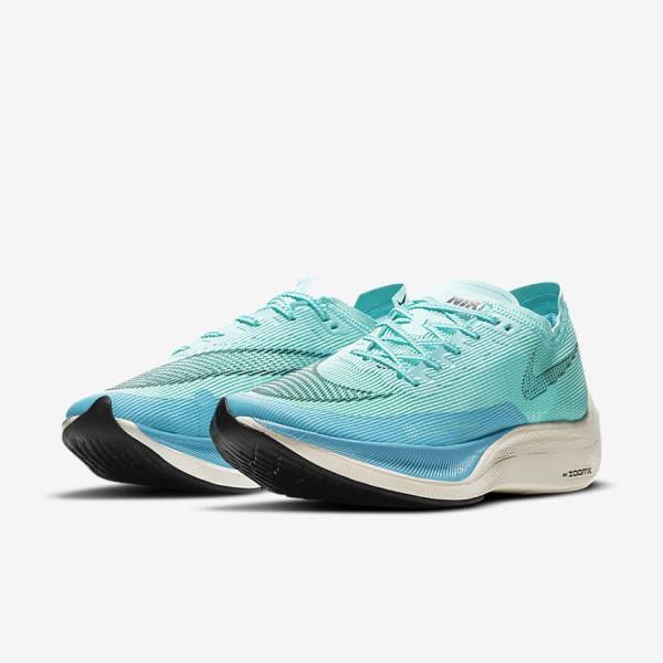 Buty do Biegania Męskie Nike ZoomX Vaporfly Next% 2 Szosowe Wyścigowe Białe Metal Srebrne Czarne | NK743TQN