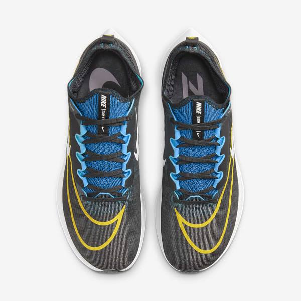 Buty do Biegania Męskie Nike Zoom Fly 4 Szosowe Czarne Zielone Pomarańczowe | NK647PLA