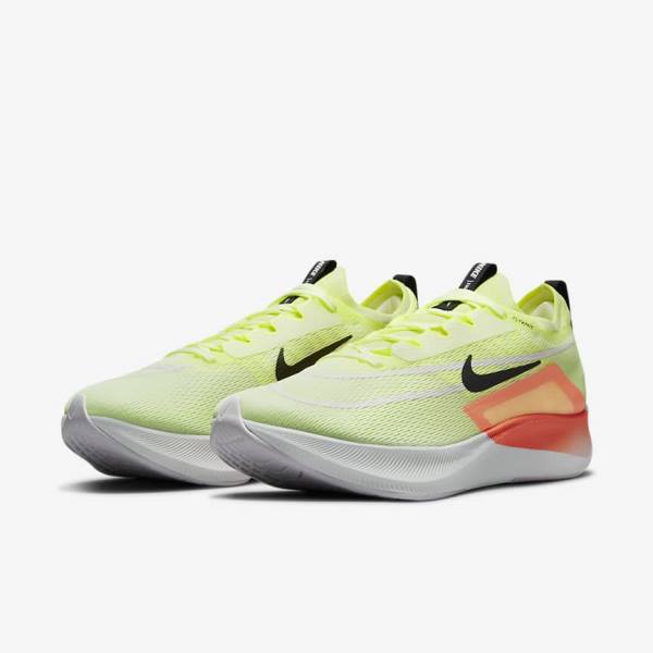 Buty do Biegania Męskie Nike Zoom Fly 4 Szosowe Czarne Ciemny Szare Niebieskie Białe | NK902PZG