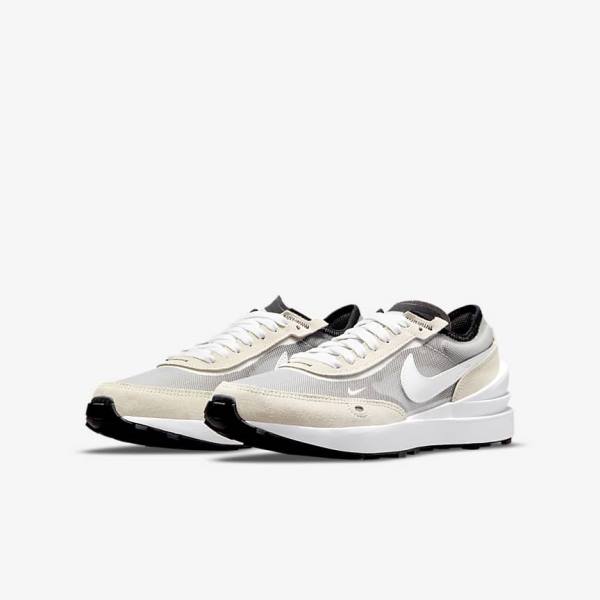 Buty do Chodzenia Dziecięce Nike Waffle One Older Białe Czarne Pomarańczowe | NK412YSH