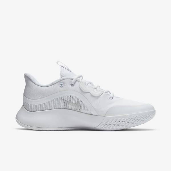 Buty do Tenisa Damskie Nike NikeCourt Air Max Volley Hard-Court Białe Metal Srebrne | NK284HQA