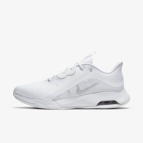 Buty do Tenisa Damskie Nike NikeCourt Air Max Volley Hard-Court Białe Metal Srebrne | NK284HQA