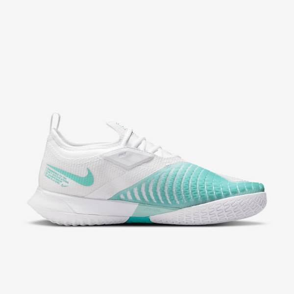 Buty do Tenisa Damskie Nike NikeCourt React Vapor NXT Hard Court Białe Czerwone Bordowe Turkusowe | NK296NEF