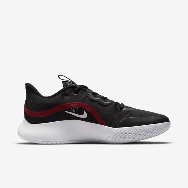 Buty do Tenisa Męskie Nike NikeCourt Air Max Volley Hard Court Czarne Czerwone Białe | NK147VNQ