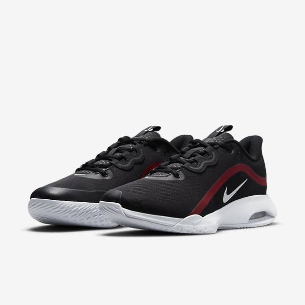 Buty do Tenisa Męskie Nike NikeCourt Air Max Volley Hard Court Czarne Czerwone Białe | NK147VNQ