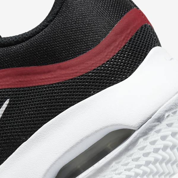 Buty do Tenisa Męskie Nike NikeCourt Air Max Volley Hard Court Czarne Czerwone Białe | NK147VNQ