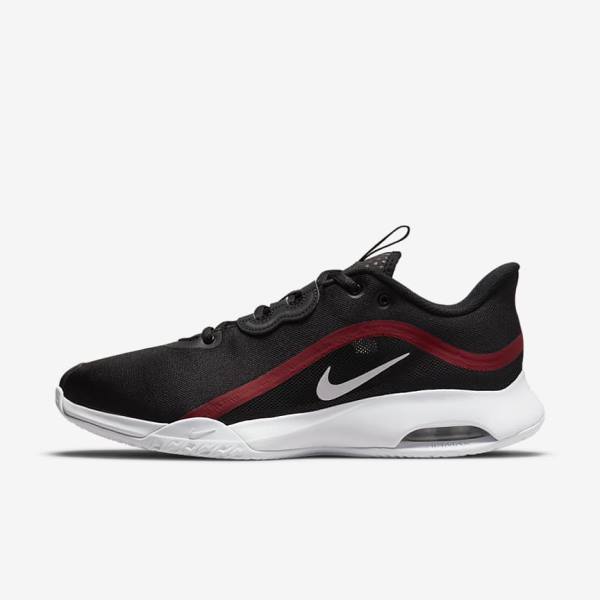 Buty do Tenisa Męskie Nike NikeCourt Air Max Volley Hard Court Czarne Czerwone Białe | NK147VNQ