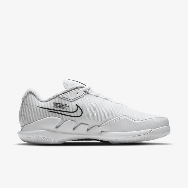 Buty do Tenisa Męskie Nike NikeCourt Air Zoom Vapor Pro Hard-Court Białe Czarne | NK394DNU