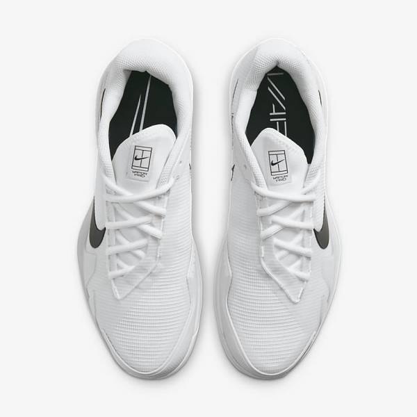 Buty do Tenisa Męskie Nike NikeCourt Air Zoom Vapor Pro Hard-Court Białe Czarne | NK394DNU