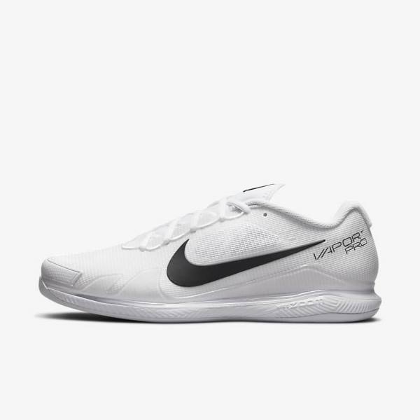 Buty do Tenisa Męskie Nike NikeCourt Air Zoom Vapor Pro Carpet Białe Czarne | NK584BIC