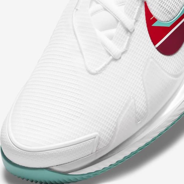 Buty do Tenisa Męskie Nike NikeCourt Air Zoom Vapor Pro Hard-Court Białe Czerwone Bordowe Turkusowe | NK721UEN