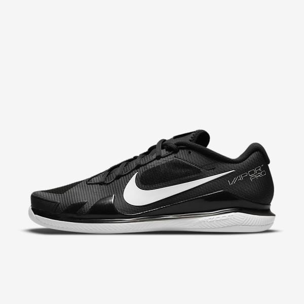 Buty do Tenisa Męskie Nike NikeCourt Air Zoom Vapor Pro Carpet Czarne Białe | NK768PSE