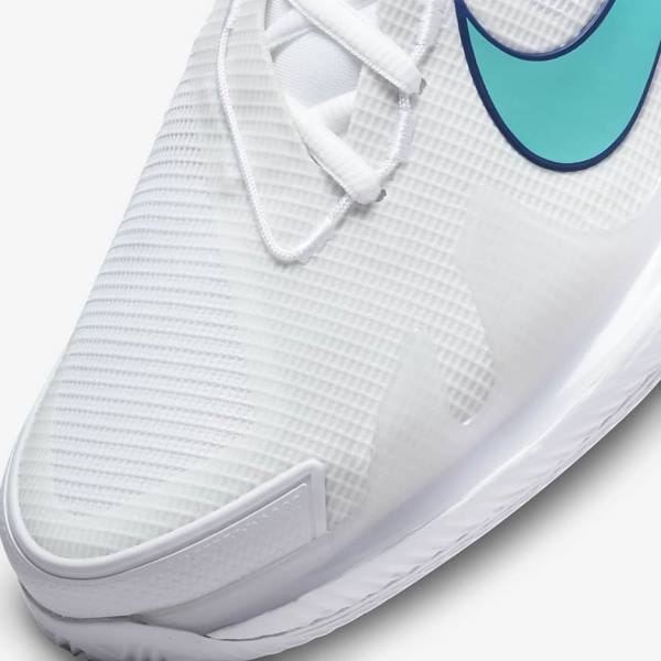 Buty do Tenisa Męskie Nike NikeCourt Air Zoom Vapor Pro Clay Court Białe Głęboka Beżowe Królewski Niebieski Niebieskie Turkusowe | NK816WNL