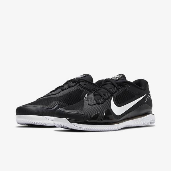 Buty do Tenisa Męskie Nike NikeCourt Air Zoom Vapor Pro Hard-Court Czarne Białe | NK819UZA