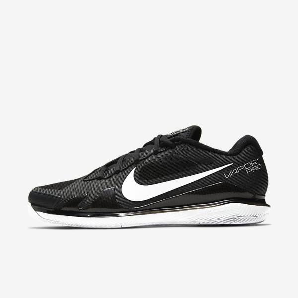 Buty do Tenisa Męskie Nike NikeCourt Air Zoom Vapor Pro Hard-Court Czarne Białe | NK819UZA