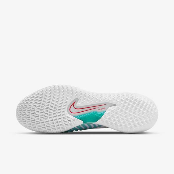 Buty do Tenisa Męskie Nike NikeCourt React Vapor NXT Hard-Court Białe Czerwone Bordowe Turkusowe | NK108JYH