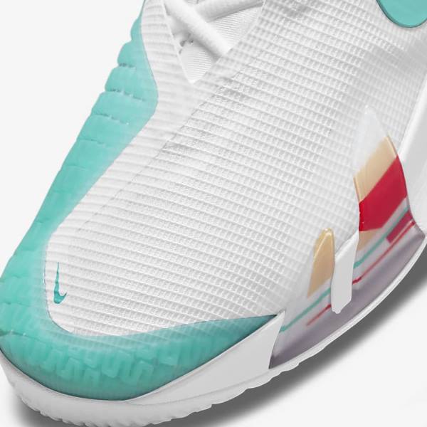 Buty do Tenisa Męskie Nike NikeCourt React Vapor NXT Hard-Court Białe Czerwone Bordowe Turkusowe | NK108JYH