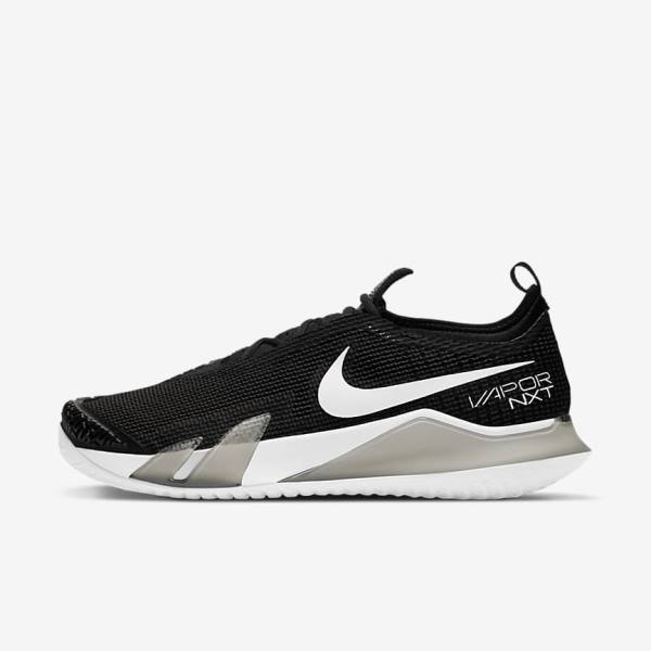 Buty do Tenisa Męskie Nike NikeCourt React Vapor NXT Hard-Court Czarne Białe | NK812DJQ