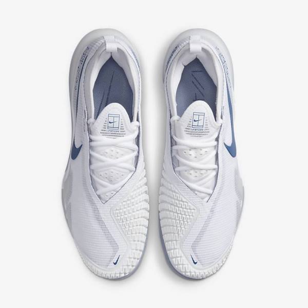 Buty do Tenisa Męskie Nike NikeCourt React Vapor NXT Hard-Court Białe Granatowe | NK849ZAN