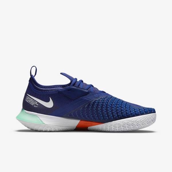 Buty do Tenisa Męskie Nike NikeCourt React Vapor NXT Hard-Court Królewski Niebieski Niebieskie Turkusowe Pomarańczowe Białe | NK942ZIV