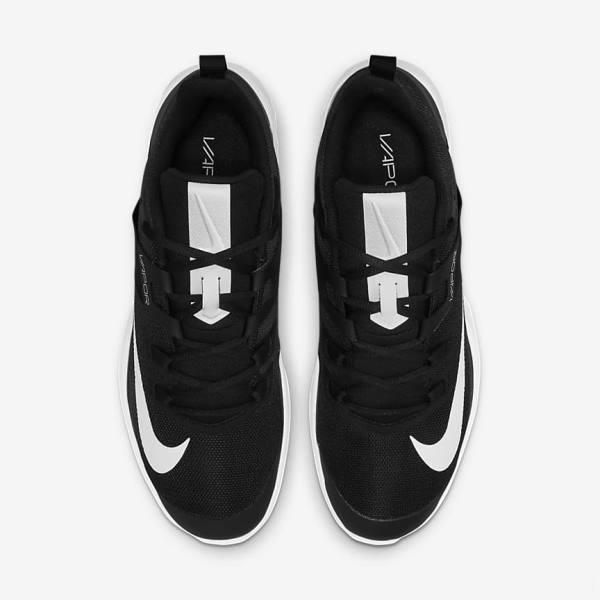 Buty do Tenisa Męskie Nike NikeCourt Vapor Lite Hard Court Czarne Białe | NK163HXI