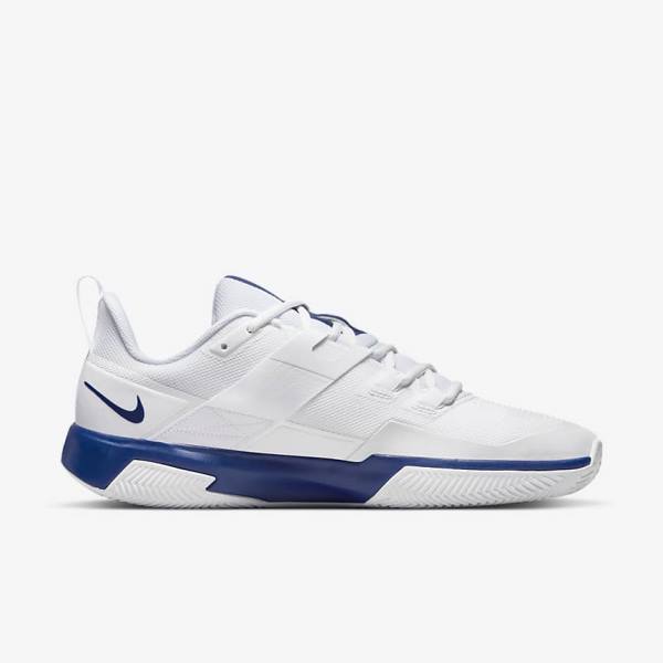 Buty do Tenisa Męskie Nike NikeCourt Vapor Lite Clay Court Białe Królewski Niebieski Niebieskie | NK715SOL