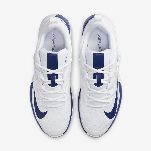 Buty do Tenisa Męskie Nike NikeCourt Vapor Lite Clay Court Białe Królewski Niebieski Niebieskie | NK715SOL