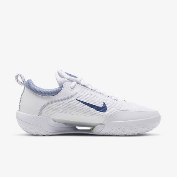 Buty do Tenisa Męskie Nike NikeCourt Zoom NXT Hard Court Białe Szare Granatowe | NK381KDH