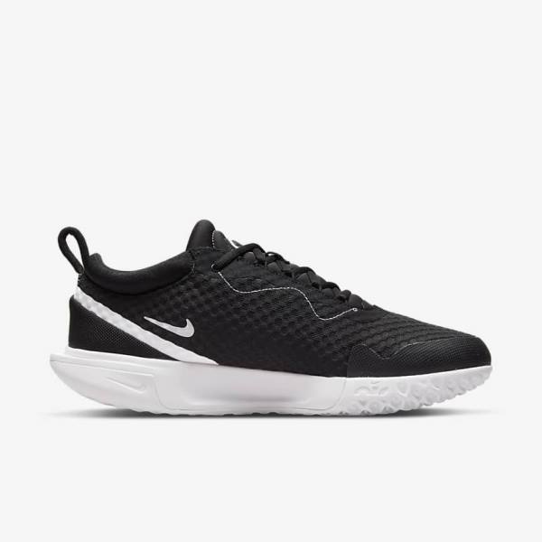 Buty do Tenisa Męskie Nike NikeCourt Zoom Pro Hard Court Czarne Białe | NK517VUH