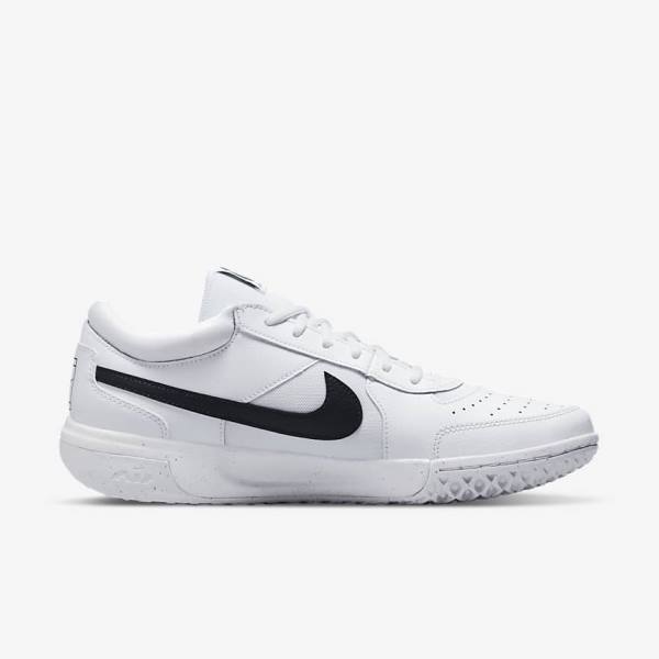 Buty do Tenisa Męskie Nike NikeCourt Zoom Lite 3 Hard Court Białe Czarne | NK841FWP