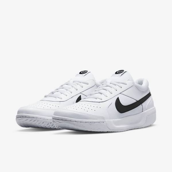 Buty do Tenisa Męskie Nike NikeCourt Zoom Lite 3 Hard Court Białe Czarne | NK841FWP