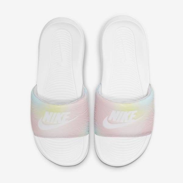 Klapki Damskie Nike Victori One Print Fioletowe Białe | NK123PDY