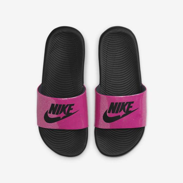 Klapki Dziecięce Nike Kawa SE Older Czarne | NK149PCS