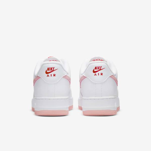 Trampki Damskie Nike Air Force 1 07 Białe Czerwone | NK328NPR