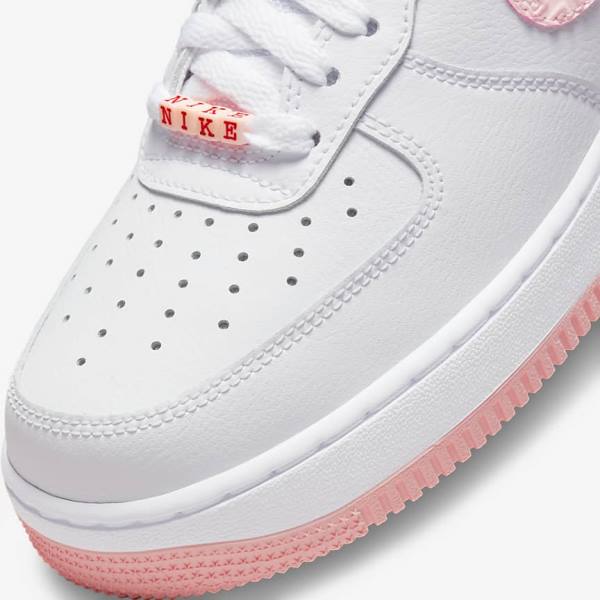 Trampki Damskie Nike Air Force 1 07 Białe Czerwone | NK328NPR