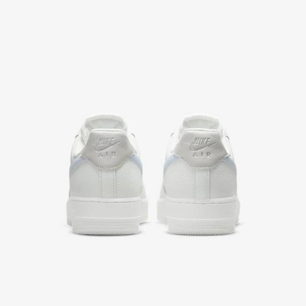 Trampki Damskie Nike Air Force 1 07 Białe Metal Srebrne Głęboka Niebieskie | NK369JIU