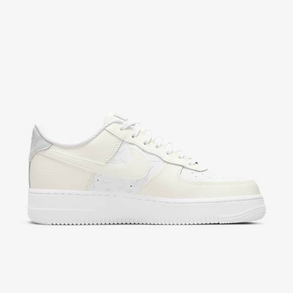 Trampki Damskie Nike Air Force 1 07 Białe Platyna | NK634ANU