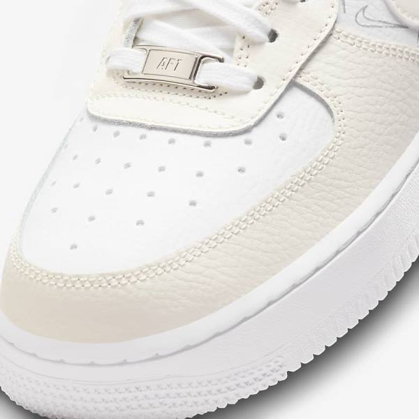 Trampki Damskie Nike Air Force 1 07 Białe Platyna | NK634ANU