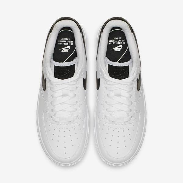 Trampki Damskie Nike Air Force 1 07 Białe Czarne Białe | NK659SPW