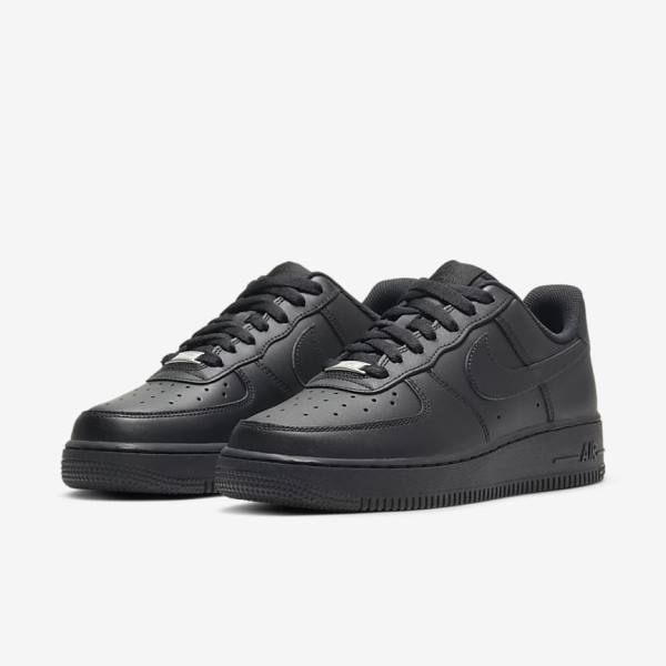 Trampki Damskie Nike Air Force 1 07 Czarne | NK934BOK