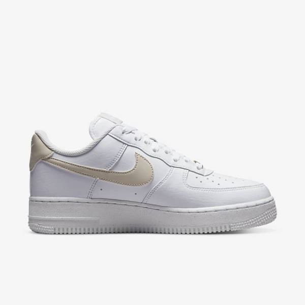 Trampki Damskie Nike Air Force 1 07 Next Nature Białe Metal Złote Głęboka Brązowe | NK560ZBY