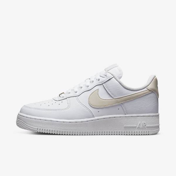 Trampki Damskie Nike Air Force 1 07 Next Nature Białe Metal Złote Głęboka Brązowe | NK560ZBY