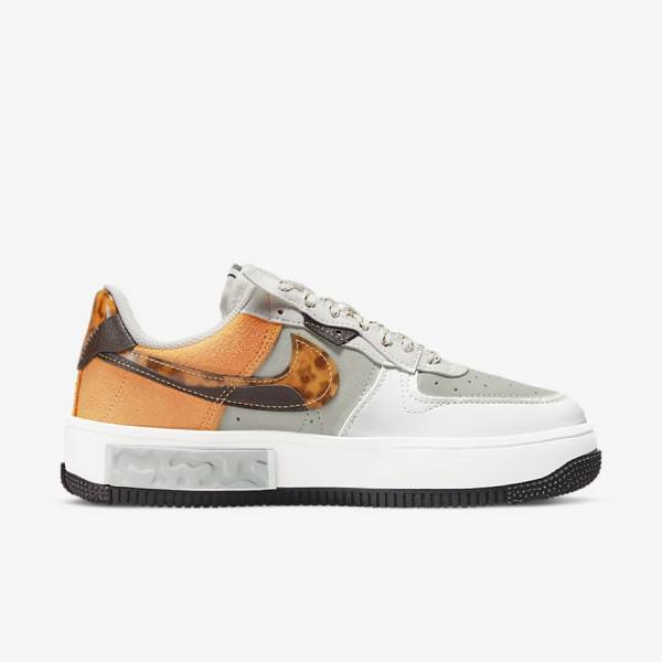 Trampki Damskie Nike Air Force 1 Fontanka Brązowe Głęboka Beżowe Żółte | NK631GSA