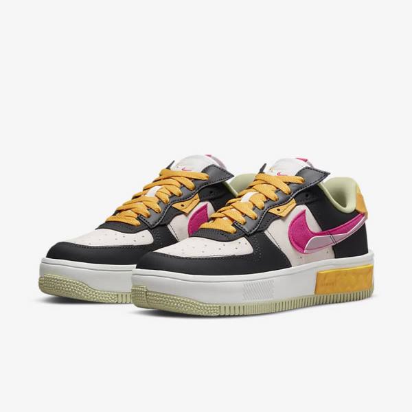 Trampki Damskie Nike Air Force 1 Fontanka Białe Fioletowe Różowe | NK640BNH