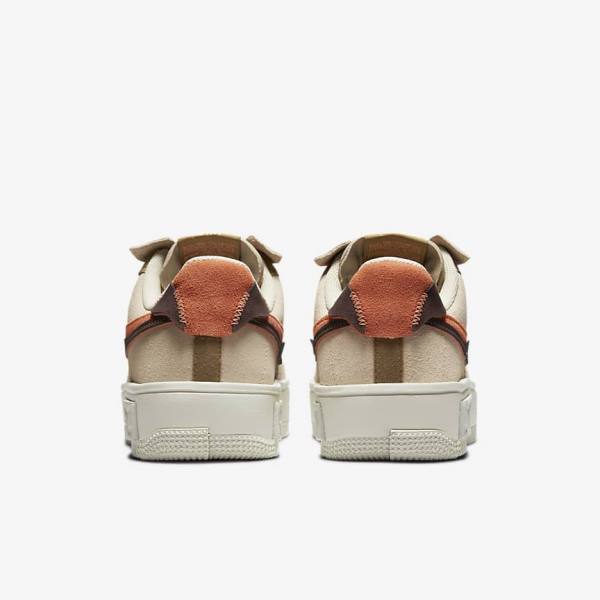 Trampki Damskie Nike Air Force 1 Fontanka Bordowe Khaki | NK746BTR