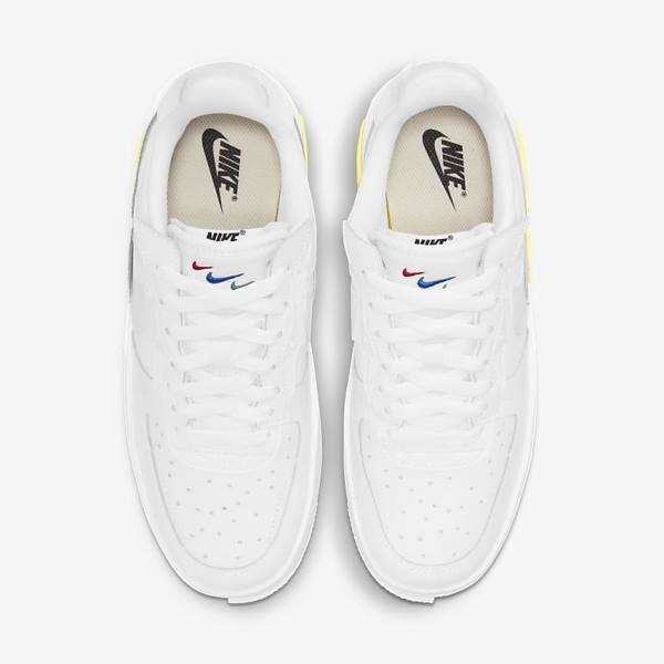 Trampki Damskie Nike Air Force 1 Fontanka Białe Żółte Białe | NK789VOY