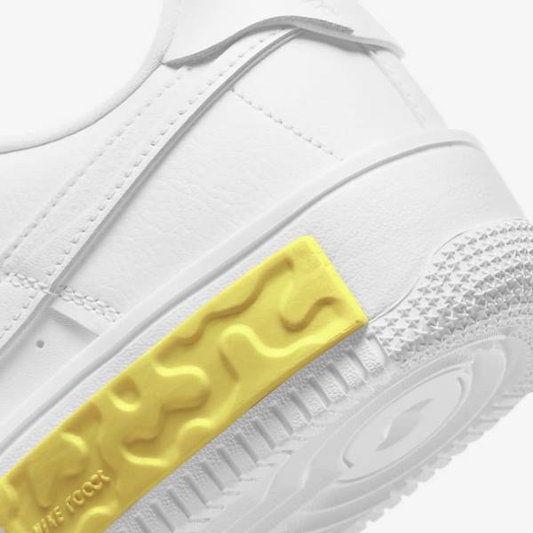 Trampki Damskie Nike Air Force 1 Fontanka Białe Żółte Białe | NK789VOY