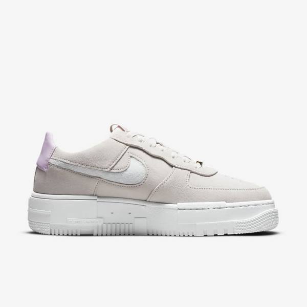 Trampki Damskie Nike Air Force 1 Pixel Białe Głęboka Beżowe Różowe | NK340FVU