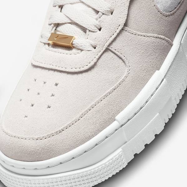 Trampki Damskie Nike Air Force 1 Pixel Białe Głęboka Beżowe Różowe | NK340FVU