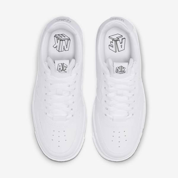 Trampki Damskie Nike Air Force 1 Pixel Białe Czarne Białe | NK874BFD